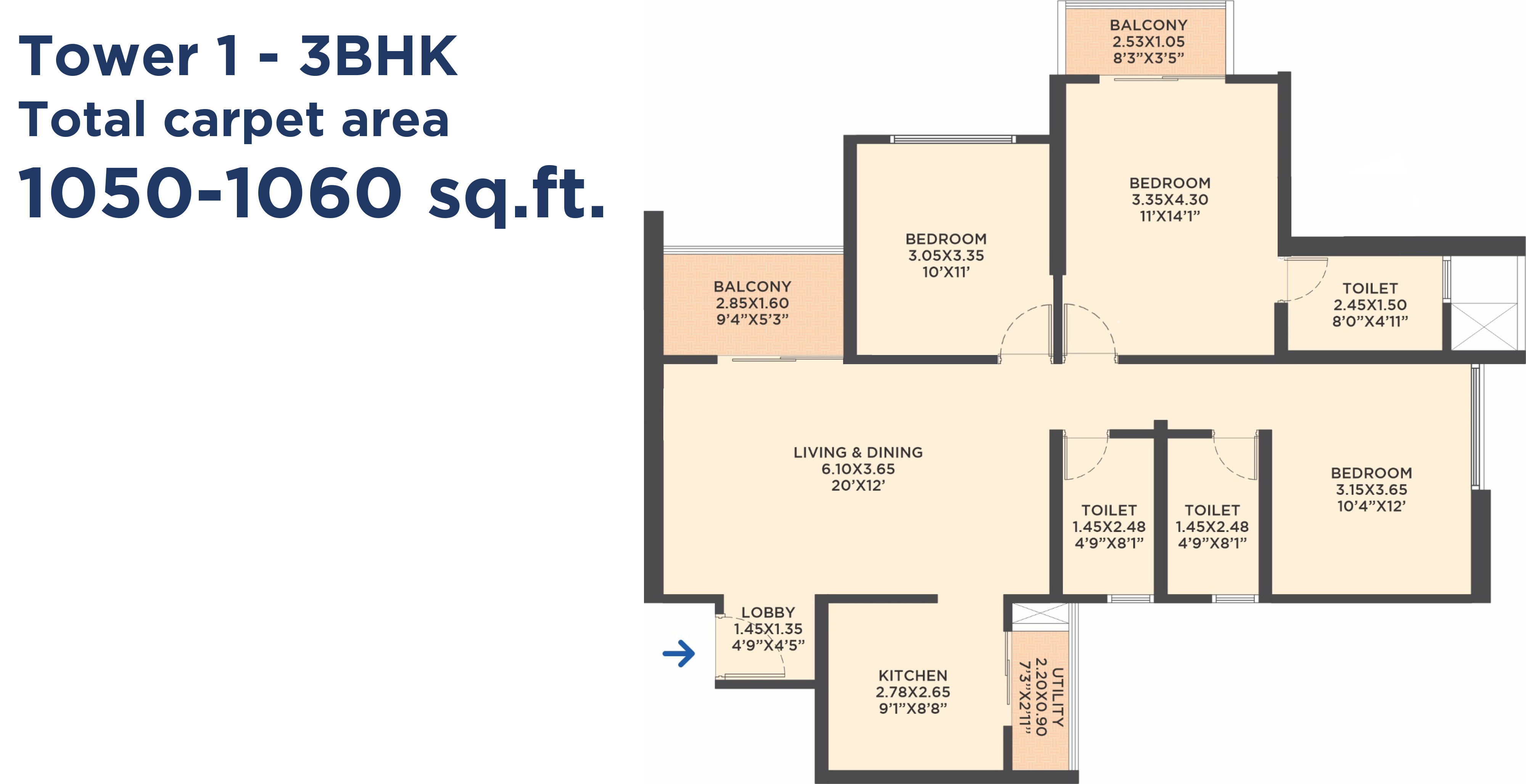 BENCHMARK 3 BHK